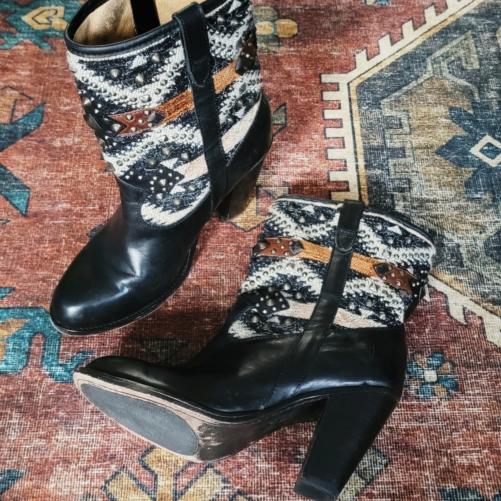 Frye Navajo Jenny Studded Heeled Boots - Picture 7 of 16